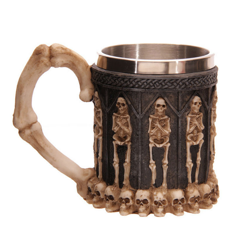 Xicara 잃어버린 왕의 강력한 무덤 해골 병 머그잔 커피 큰 차 맥주 멋진 물건 컵